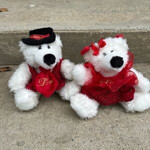VTG Crisha Love Bears Valentine’s Day Plush Pair 1988